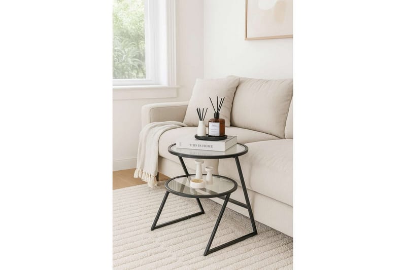 Lorigulla Sidobord 42x35 cm - Svart - Möbler - Vardagsrum - Soffbord & vardagsrumsbord - Brickbord