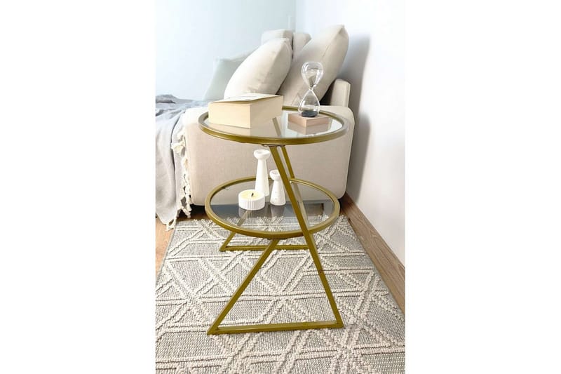 Lorigulla Sidobord 42x42 cm - Guld - Möbler - Vardagsrum - Soffbord & vardagsrumsbord - Brickbord