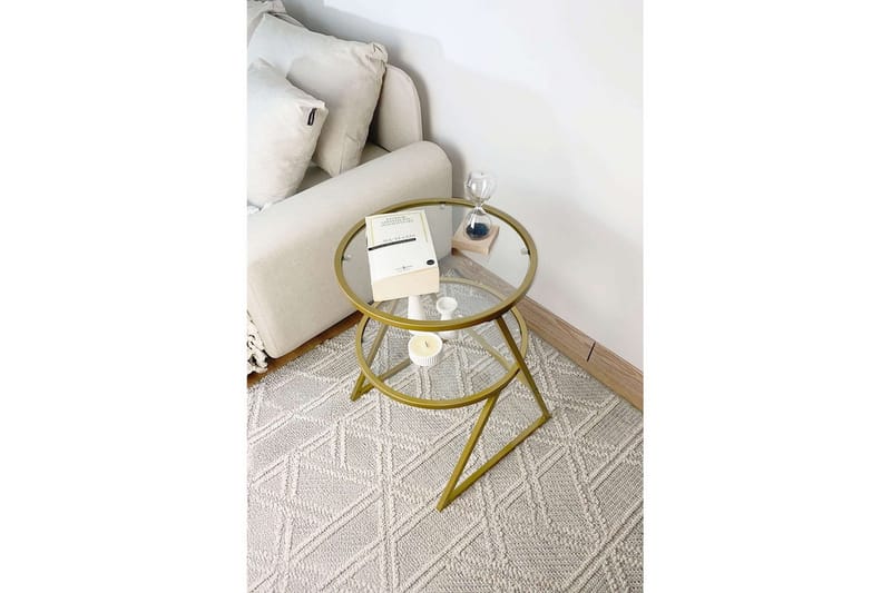 Lorigulla Sidobord 42x42 cm - Guld - Möbler - Vardagsrum - Soffbord & vardagsrumsbord - Brickbord