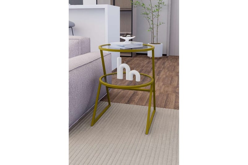 Lorigulla Sidobord 42x42 cm - Guld - Möbler - Vardagsrum - Soffbord & vardagsrumsbord - Brickbord