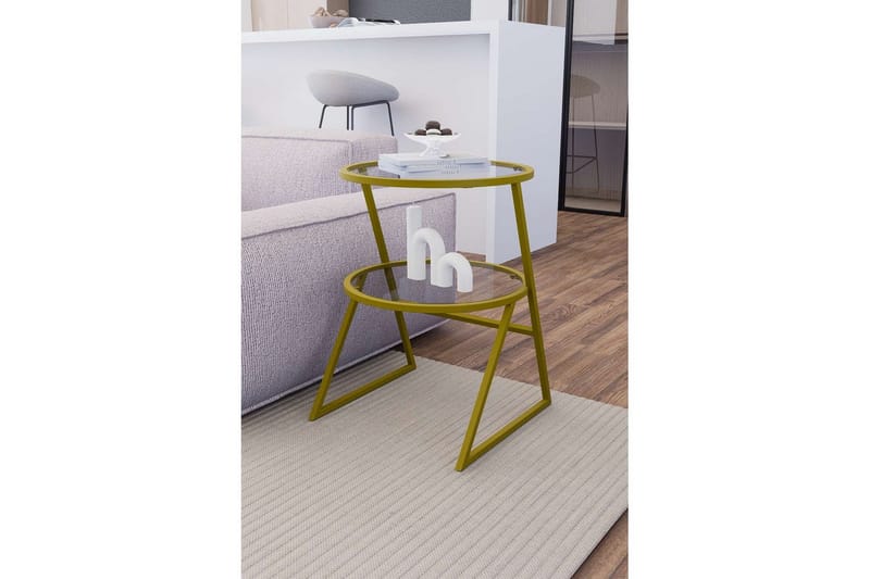 Lorigulla Sidobord 42x42 cm - Guld - Möbler - Vardagsrum - Soffbord & vardagsrumsbord - Brickbord