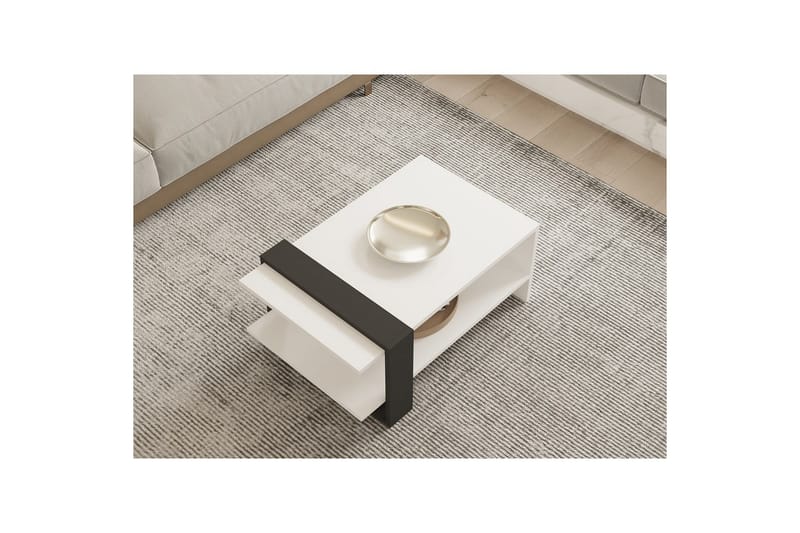 Lorva Soffbord 80 cm - Antracit/Vit - Möbler - Vardagsrum - Soffbord & vardagsrumsbord - Soffbord
