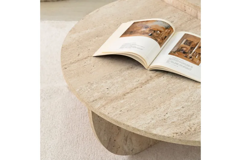 Louvrall Soffbord 90 cm - Beige - Möbler - Vardagsrum - Soffbord & vardagsrumsbord - Satsbord