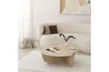 Louvrall Soffbord 90 cm - Beige - Möbler - Vardagsrum - Soffbord & vardagsrumsbord - Satsbord