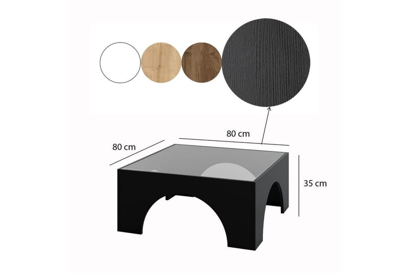 Lowan Soffbord 80 cm - Svart - Möbler - Vardagsrum - Soffbord & vardagsrumsbord - Soffbord