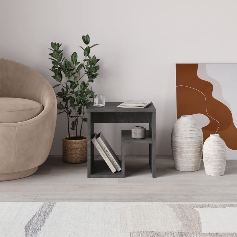 Lumira Sidobord 40 cm - Retro Grey - Möbler - Vardagsrum - Soffbord & vardagsrumsbord - Brickbord