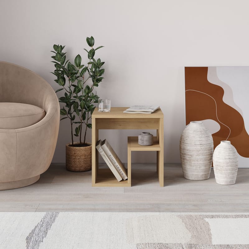 Lumira Sidobord 40 cm - Sapphire Oak - Möbler - Vardagsrum - Soffbord & vardagsrumsbord - Brickbord