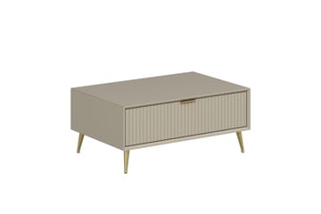Luxe 90 cm Rektangulärt Soffbord med Lådor i Trä - Beige - Möbler - Vardagsrum - Soffbord & vardagsrumsbord - Soffbord