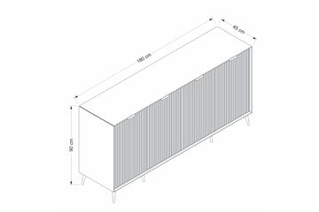 Luxe Konsollbord 180 cm - Sandsten - Möbler - Vardagsrum - Soffbord & vardagsrumsbord - Avlastningsbord & konsolbord