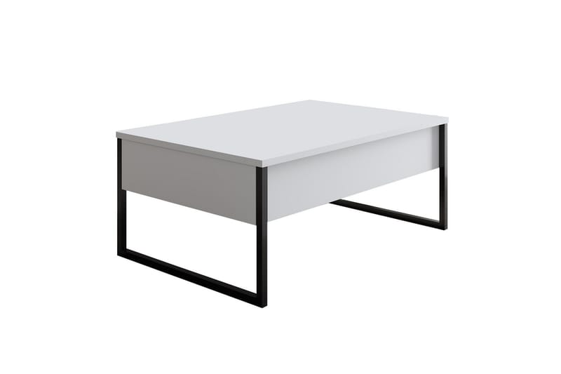 Luxe Soffbord 90x40 cm Vit/Svart, Hanah Home