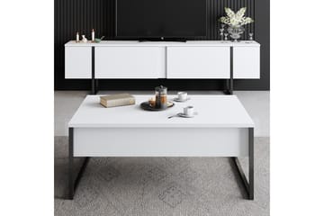 Luxe Soffbord 90x40 cm Vit/Svart - Hanah Home - Möbler - Vardagsrum - Soffbord & vardagsrumsbord - Soffbord