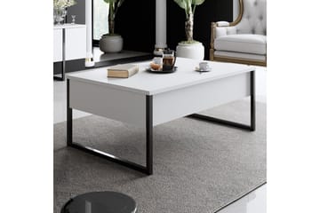 Luxe Soffbord 90x40 cm Vit/Svart - Hanah Home - Möbler - Vardagsrum - Soffbord & vardagsrumsbord - Soffbord