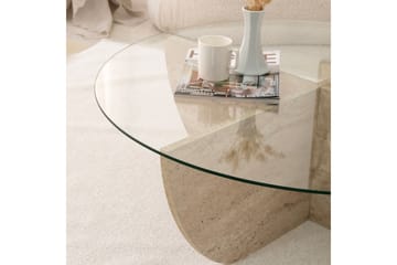 Makhan Soffbord 90 cm - Beige - Möbler - Vardagsrum - Soffbord & vardagsrumsbord - Soffbord