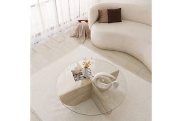Makhan Soffbord 90 cm - Beige - Möbler - Vardagsrum - Soffbord & vardagsrumsbord - Soffbord