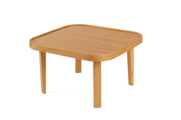 Malkiat 90 cm Kvadratiskt Soffbord med Rundade Hörn i Ek - Brun - Möbler - Vardagsrum - Soffbord & vardagsrumsbord - Soffbord