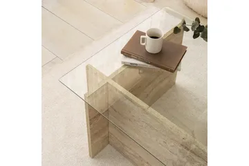 Malpani Soffbord 105 cm - Beige - Möbler - Vardagsrum - Soffbord & vardagsrumsbord - Soffbord