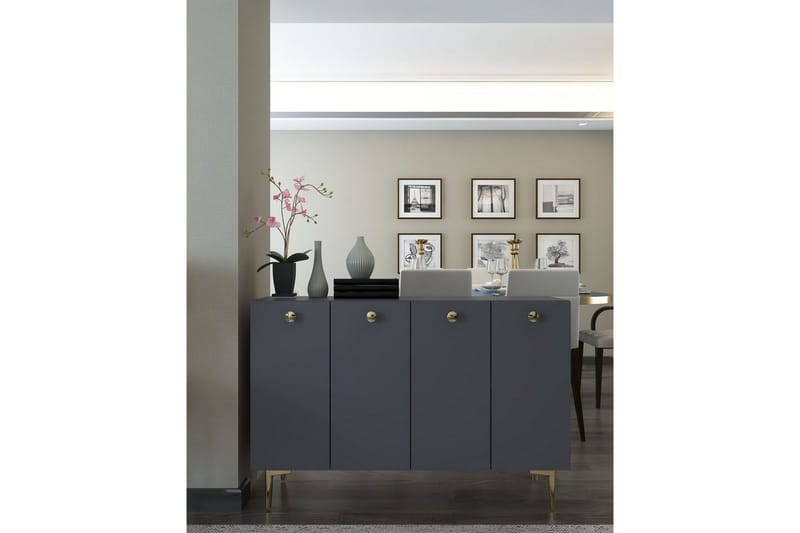 Mangvar Konsollbord 120 cm - Antracit/Guld - Möbler - Vardagsrum - Soffbord & vardagsrumsbord - Avlastningsbord & konsolbord