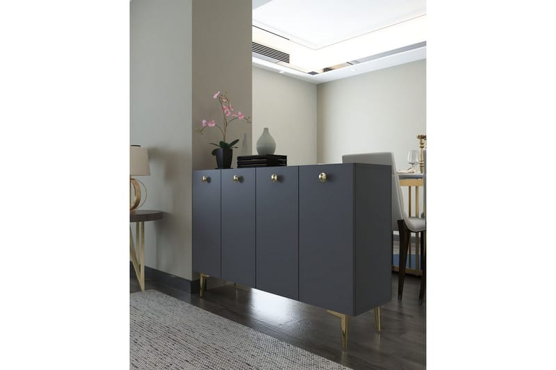 Mangvar Konsollbord 120 cm - Antracit/Guld - Möbler - Vardagsrum - Soffbord & vardagsrumsbord - Avlastningsbord & konsolbord