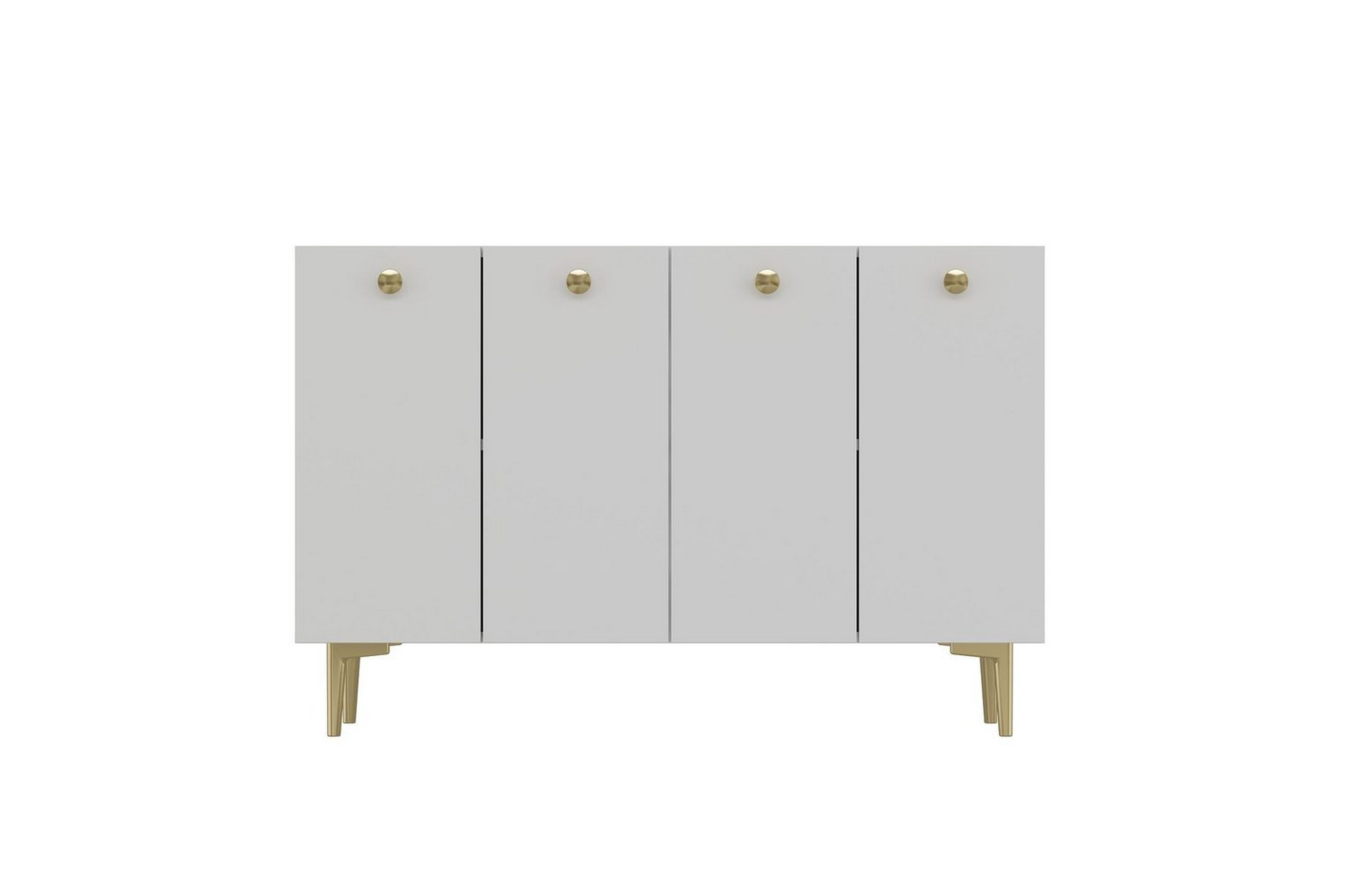 mangvar konsollbord 120 cm - vit/guld