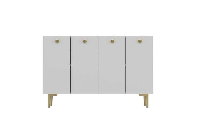 Mangvar Konsollbord 120 cm, Vit/Guld