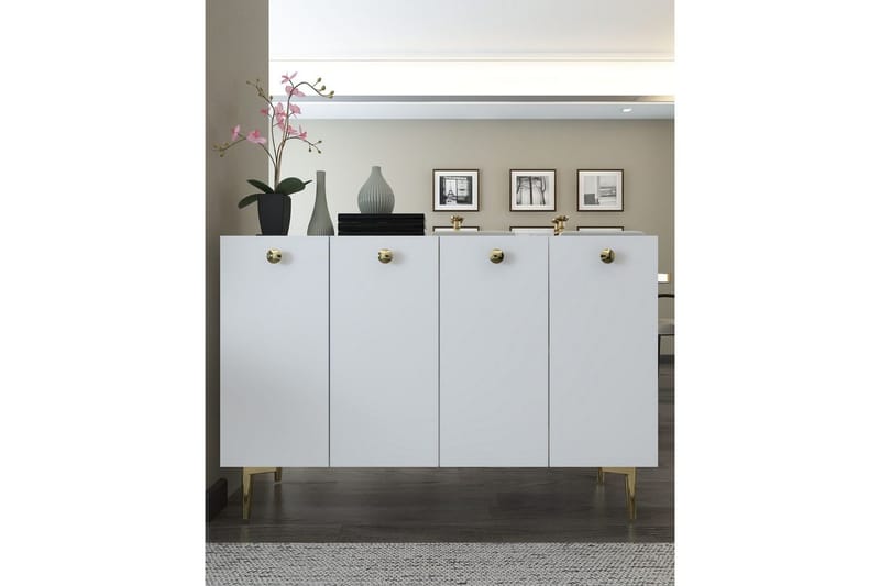 Mangvar Konsollbord 120 cm - Vit/Guld - Möbler - Vardagsrum - Soffbord & vardagsrumsbord - Avlastningsbord & konsolbord