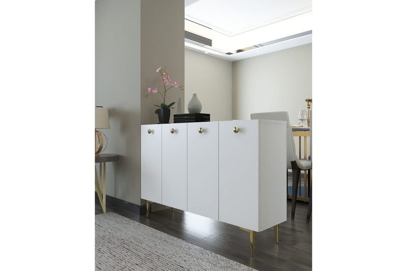 Mangvar Konsollbord 120 cm - Vit/Guld - Möbler - Vardagsrum - Soffbord & vardagsrumsbord - Avlastningsbord & konsolbord