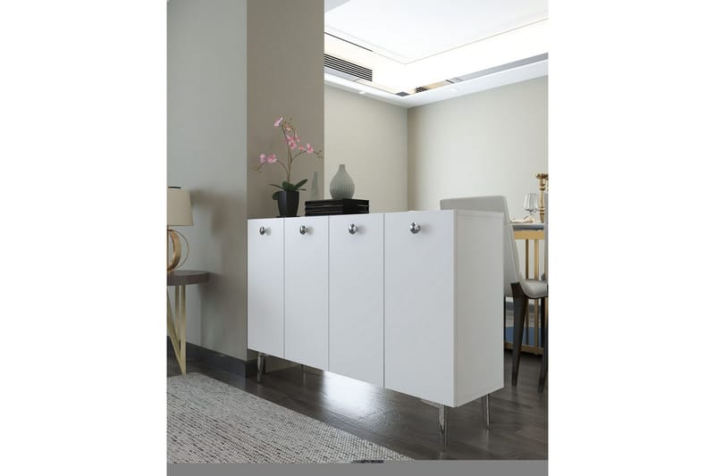 Mangvar Konsollbord 120 cm - Vit/Silver - Möbler - Vardagsrum - Soffbord & vardagsrumsbord - Avlastningsbord & konsolbord