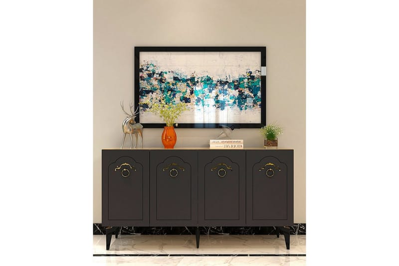 Maren Konsollbord 150 cm - Ek/Antracit - Möbler - Vardagsrum - Soffbord & vardagsrumsbord - Avlastningsbord & konsolbord