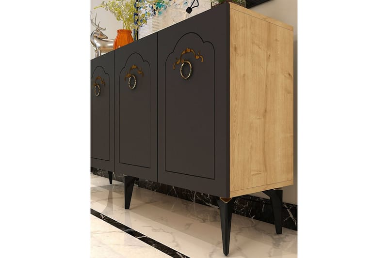 Maren Konsollbord 150 cm - Ek/Antracit - Möbler - Vardagsrum - Soffbord & vardagsrumsbord - Avlastningsbord & konsolbord