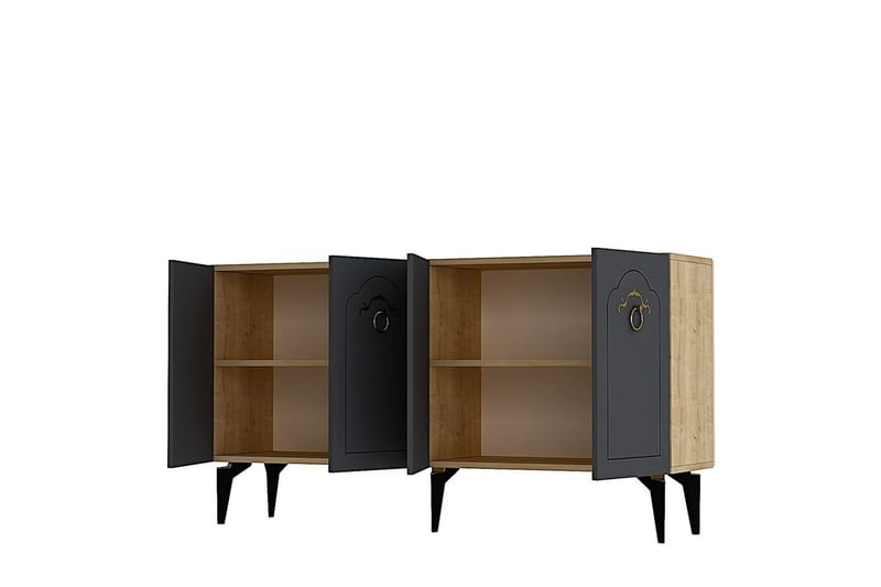 Maren Konsollbord 150 cm - Ek/Antracit - Möbler - Vardagsrum - Soffbord & vardagsrumsbord - Avlastningsbord & konsolbord