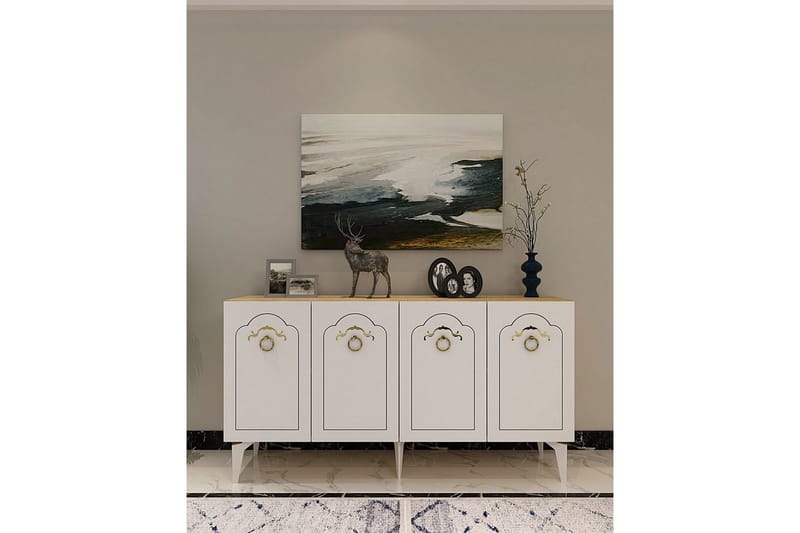 Maren Konsollbord 150 cm - Ek/Vit - Möbler - Vardagsrum - Soffbord & vardagsrumsbord - Avlastningsbord & konsolbord