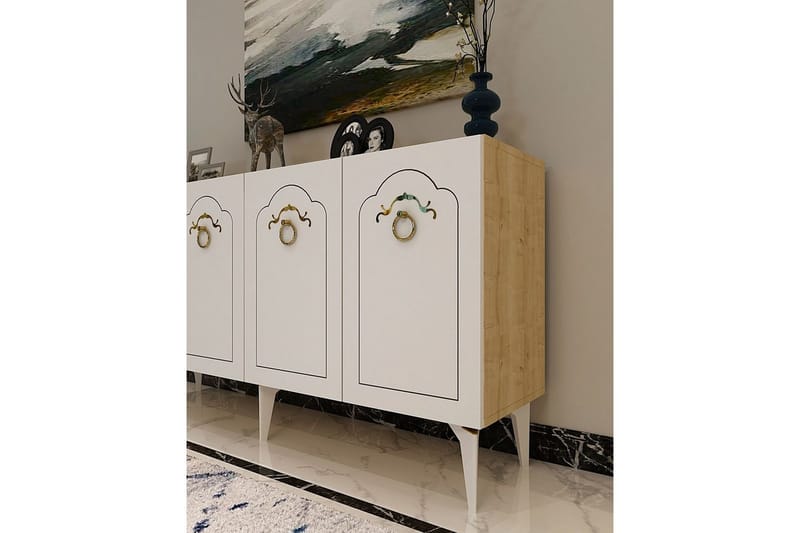 Maren Konsollbord 150 cm - Ek/Vit - Möbler - Vardagsrum - Soffbord & vardagsrumsbord - Avlastningsbord & konsolbord