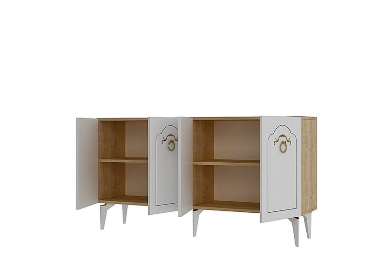 Maren Konsollbord 150 cm - Ek/Vit - Möbler - Vardagsrum - Soffbord & vardagsrumsbord - Avlastningsbord & konsolbord