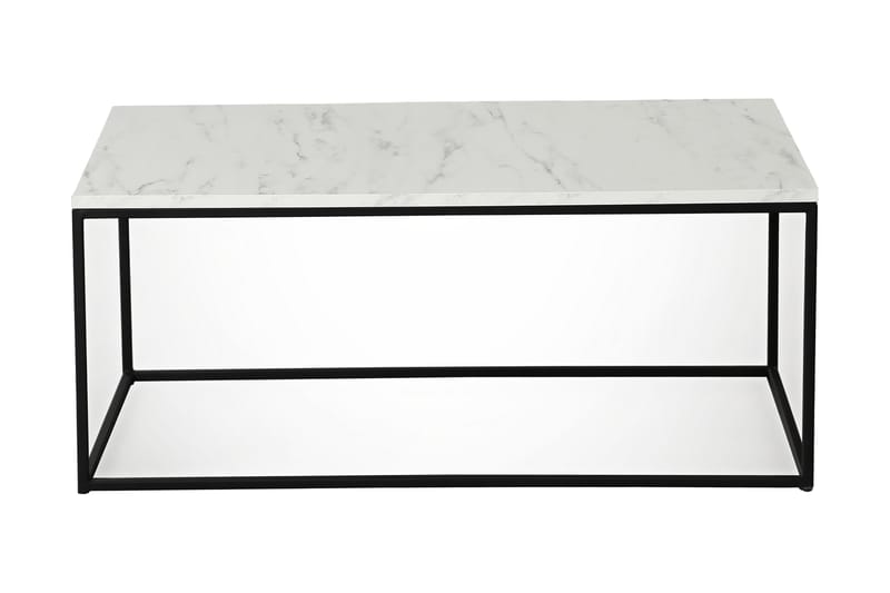 ALSBO Soffbord 95 cm Marmormönster Vit/Svart - Vit/Svart/Grå - Möbler - Vardagsrum - Soffbord & vardagsrumsbord - Marmorbord