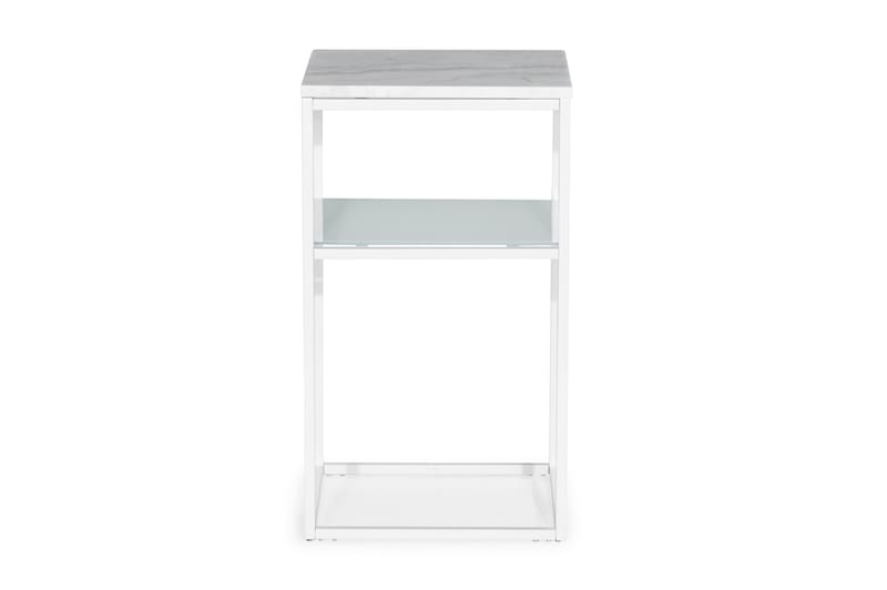 CARRIE Sängbord 40 cm Marmor/Vit - Möbler - Vardagsrum - Soffbord & vardagsrumsbord - Marmorbord