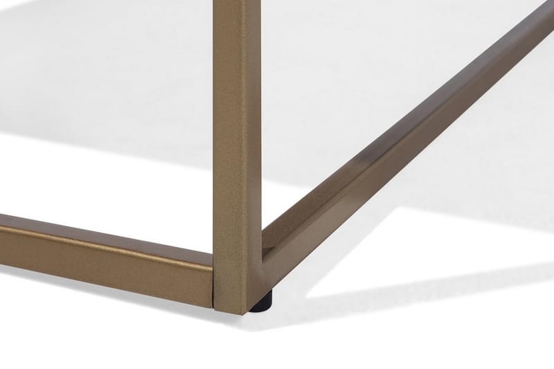 Delano Rektangulärt Soffbord 100 cm i Marmor med Metallram - Vit - Möbler - Vardagsrum - Soffbord & vardagsrumsbord - Soffbord