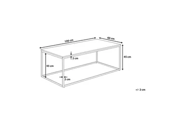 Delano Soffbord 100 cm - Vit - Möbler - Vardagsrum - Soffbord & vardagsrumsbord - Soffbord