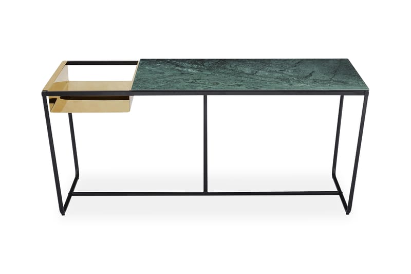 DELOS Soffbord 110 cm Marmormönster Svart/Mässing - Bord - Soffbord