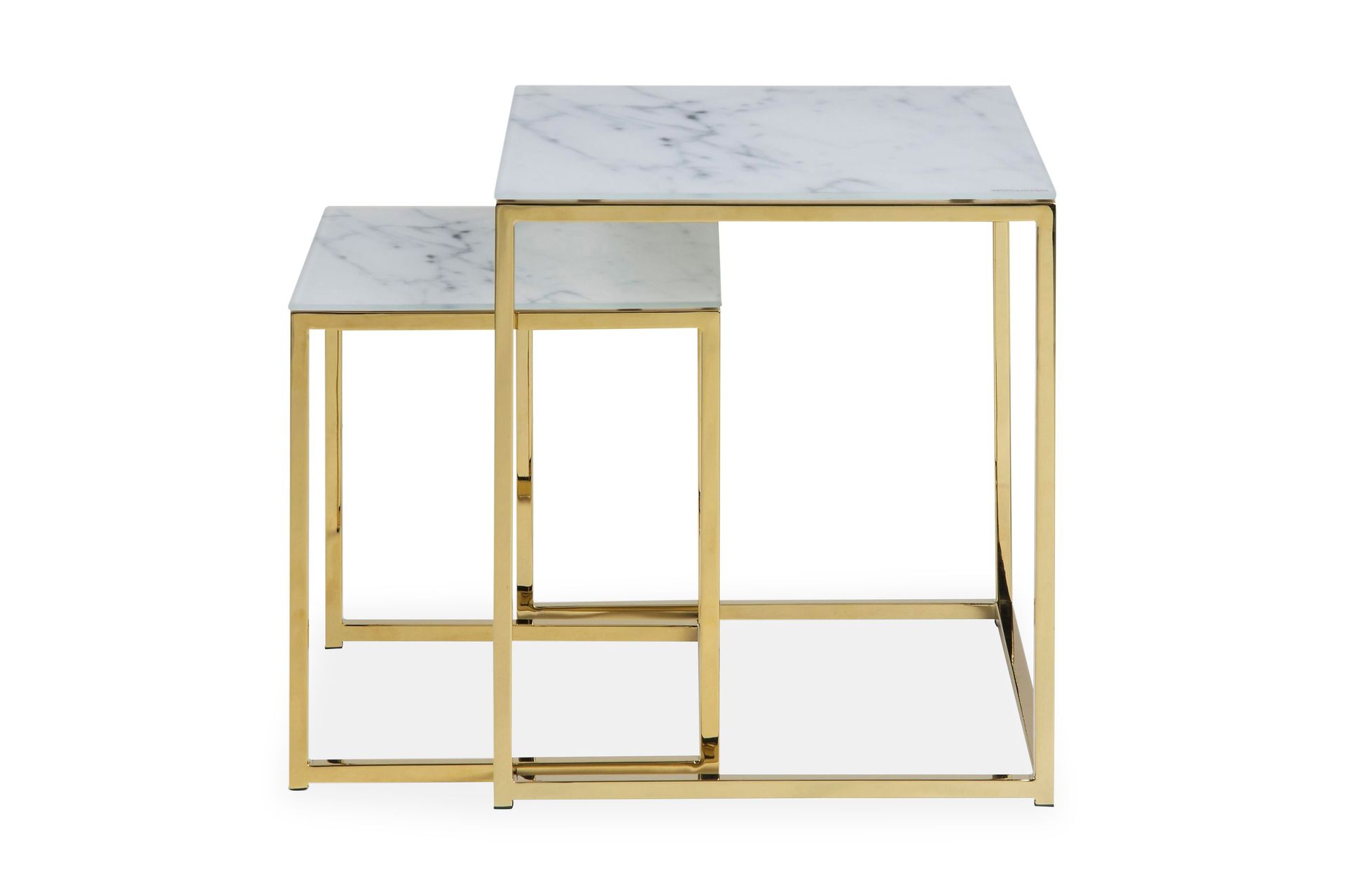 Epiffer Satsbord 45 cm Marmorm&ouml;nster 2 Bord - Gr&aring;/M&auml;ssing