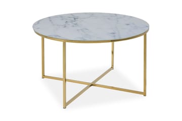 Epiffer Soffbord 80 cm Runt - Vit marmor - Möbler - Vardagsrum - Soffbord & vardagsrumsbord - Marmorbord