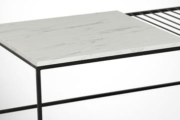 Falan Soffbord 95 cm Marmormönster Ribbor - Vit/Svart - Möbler - Vardagsrum - Soffbord & vardagsrumsbord - Marmorbord