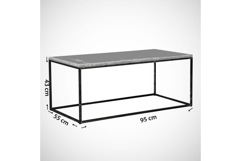 Falan Soffbord 95 cm Marmormönster - Svart - Möbler - Vardagsrum - Soffbord & vardagsrumsbord - Soffbord
