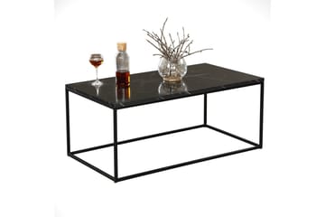 Falan Soffbord 95 cm Marmormönster - Svart - Möbler - Vardagsrum - Soffbord & vardagsrumsbord - Soffbord