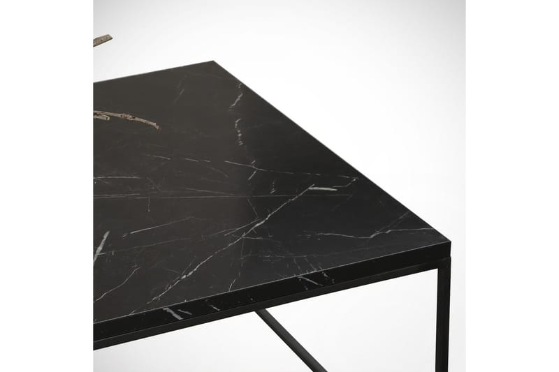 Falan Soffbord 95 cm Marmormönster - Svart - Möbler - Vardagsrum - Soffbord & vardagsrumsbord - Soffbord