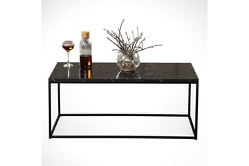 Falan Soffbord 95 cm Marmormönster - Svart - Möbler - Vardagsrum - Soffbord & vardagsrumsbord - Soffbord