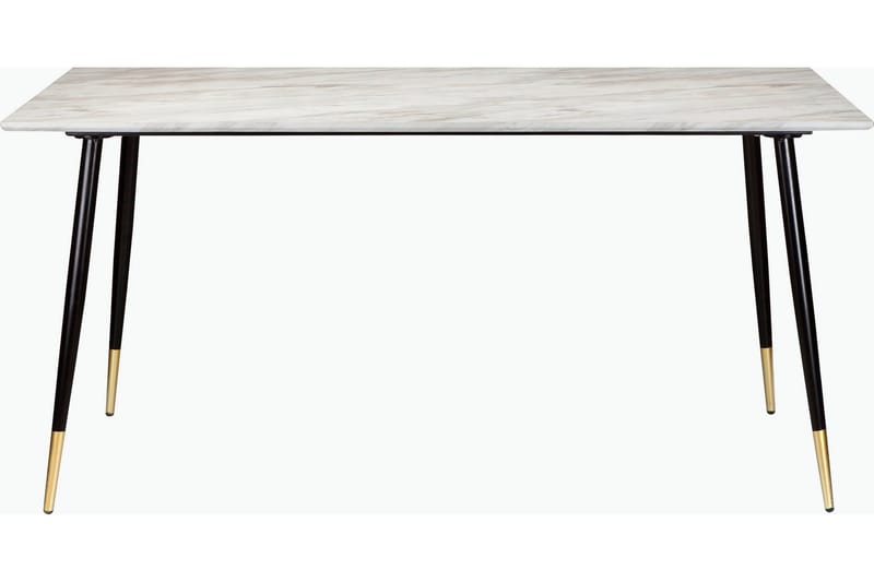 KOOTENAI Matbord 160 cm Grå/Vit/Svart/Guld - Marmorbord - Bord - Matbord & köksbord