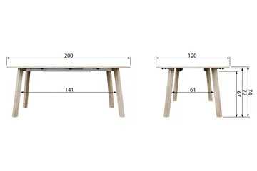 Lange Jan Förlängningsbart Matbord 120 cm Rund - Ek - Möbler - Vardagsrum - Soffbord & vardagsrumsbord - Marmorbord