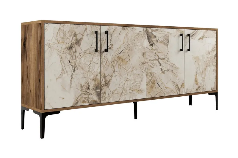 Levents Avlastningsbord 180 cm, Valnöt/Vit