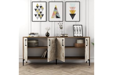 Levents Avlastningsbord 180 cm - Valnöt/Vit - Möbler - Vardagsrum - Soffbord & vardagsrumsbord - Marmorbord