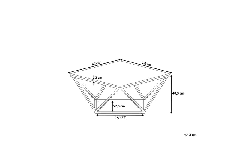 Malibu Soffbord 80 cm - Vit - Möbler - Vardagsrum - Soffbord & vardagsrumsbord - Soffbord
